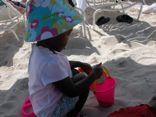 child, bucket and shovel - perfect