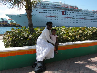 Mom and Joni in the Bahamas